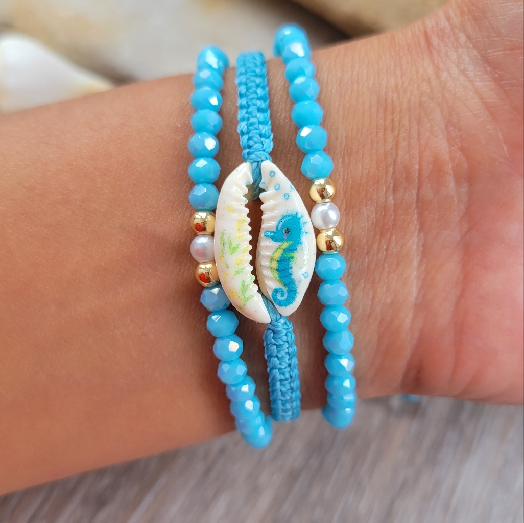 Handmade Beaded String Summer Tropical Bracelet